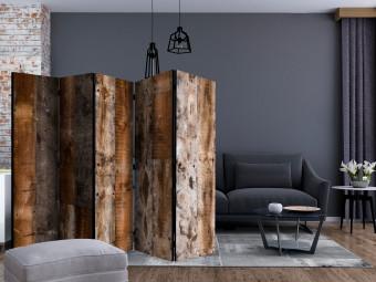 Room Divider Antique Wood II - texture of wooden planks with subtle knots