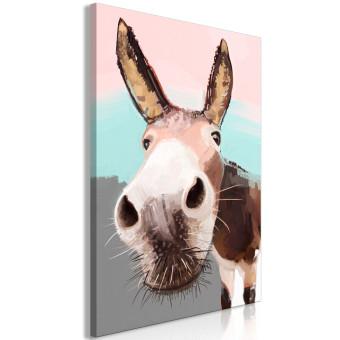 Canvas Curious Donkey (1 Part) Vertical