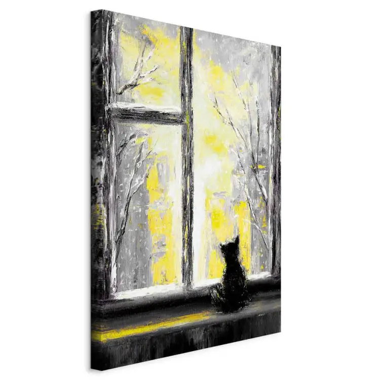 Longing Kitty Vertical Yellow
