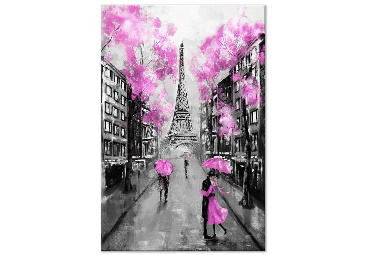 Canvas Print Paris Rendez-Vous (1 Part) Vertical Pink