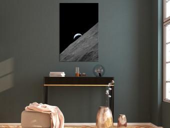 Canvas View of the Earth from the moon - a cosmic planet and cosmos landscape