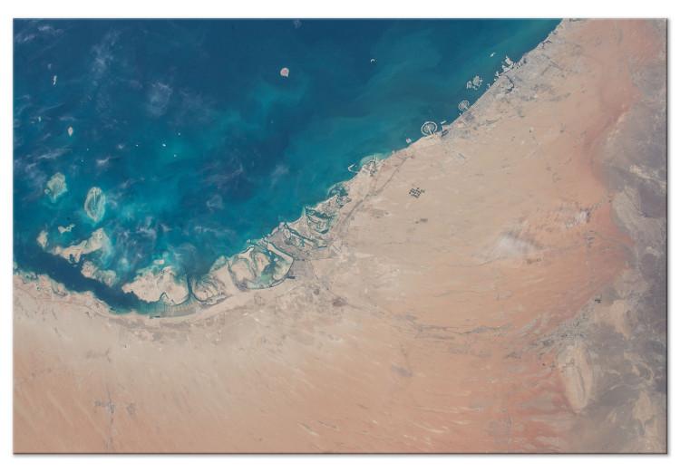 Dubai satellite photo - photography with the desert and the Arab city