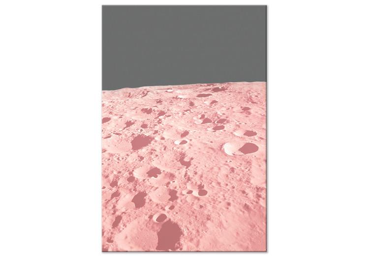 Canvas Print The surface of the moon - a photo from space in a pink colour