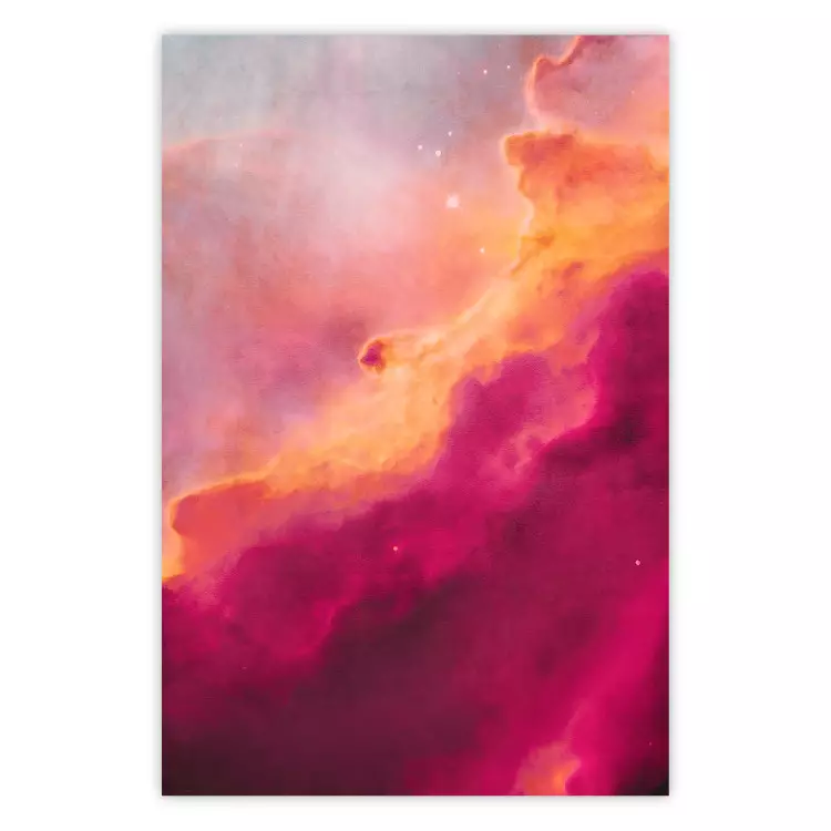 Pink Nebula - abstract sky landscape with colorful cloud background