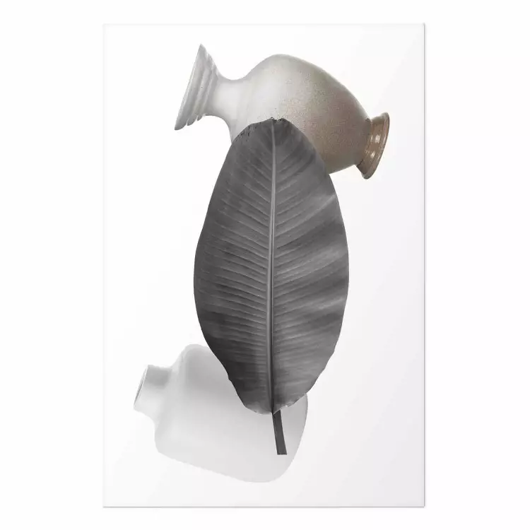 Poster Craft Power - still life of leaves and vases in abstract motif