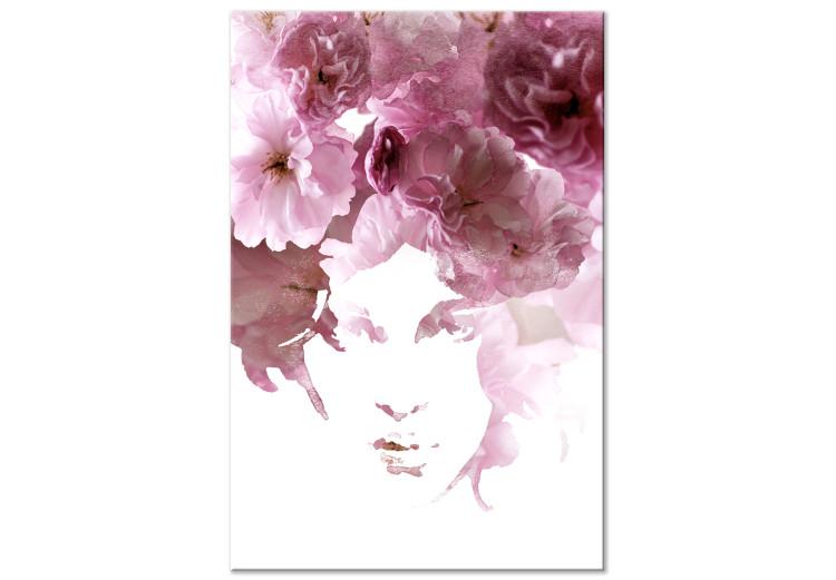 Floral woman portrait - abstract theme with woman and flowers
