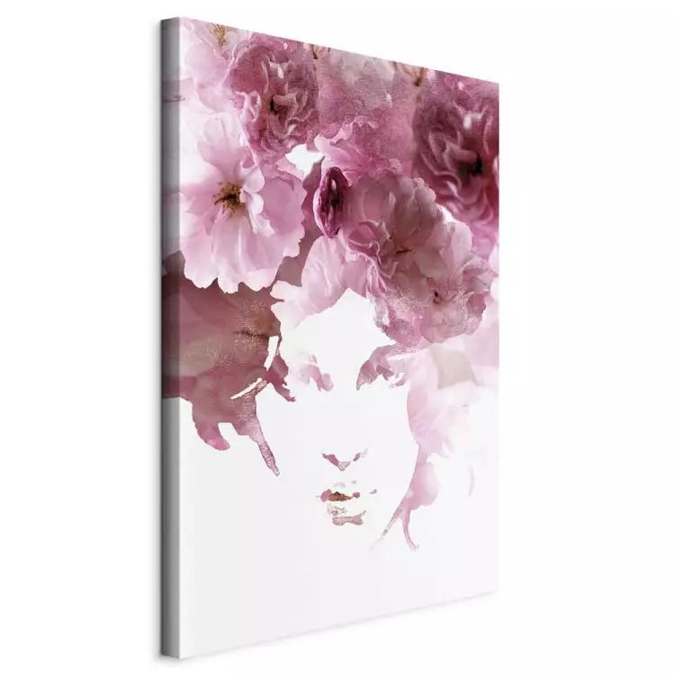 Floral woman portrait - abstract theme with woman and flowers