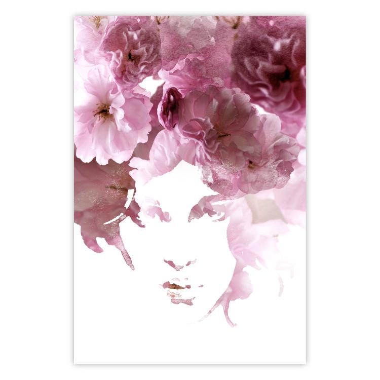 Floral Gaze - whimsical portrait of a face created from flowers