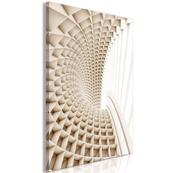 Canvas 3D tunnel - an abstract architectural motif in bright colours