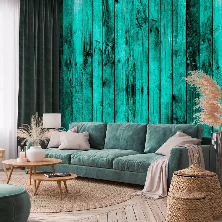 Wallpaper Wooden Emerald