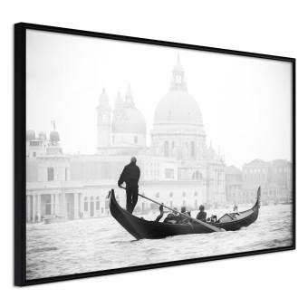 Gondola Ride - photograph of Venice architecture in black and white motif