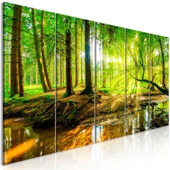 Canvas Forest Stream (5 Parts) Narrow