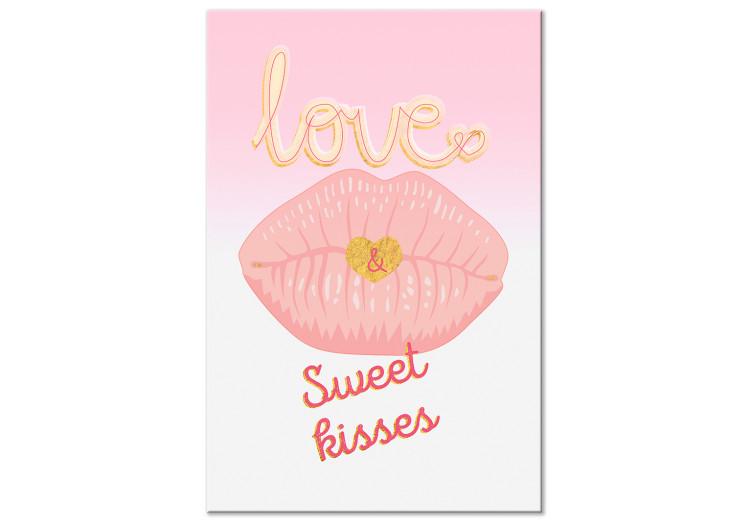 Canvas Print Sweet Kisses (1 Part) Vertical
