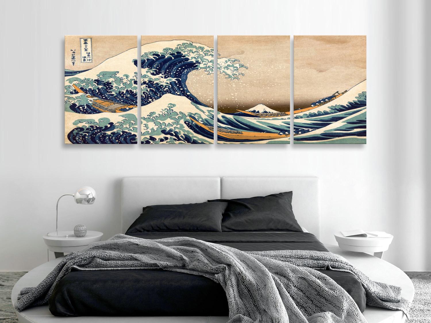 Canvas The Great Wave off Kanagawa (4 Parts)