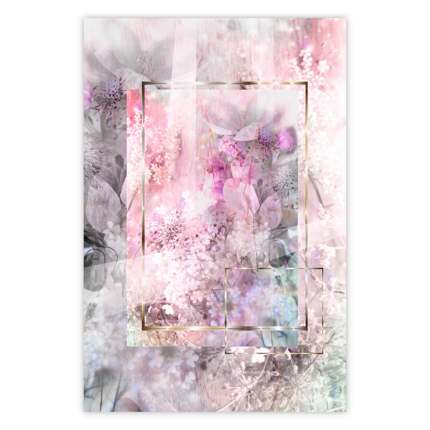 Poster Spring Abstraction - colorful spring flowers in an abstract motif