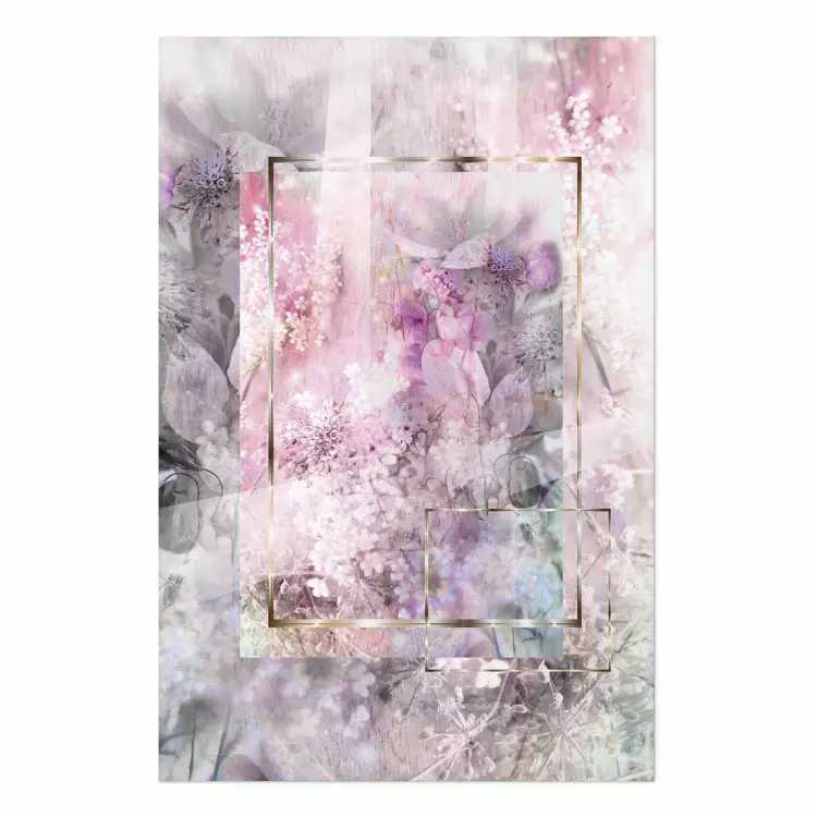 Poster Spring Abstraction - colorful spring flowers in an abstract motif