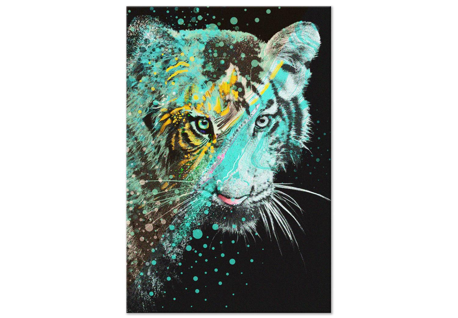 Canvas Mint Tiger (1 Part) Vertical