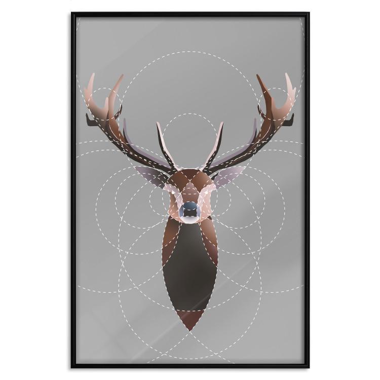 Poster Deer in Circles [Poster]
