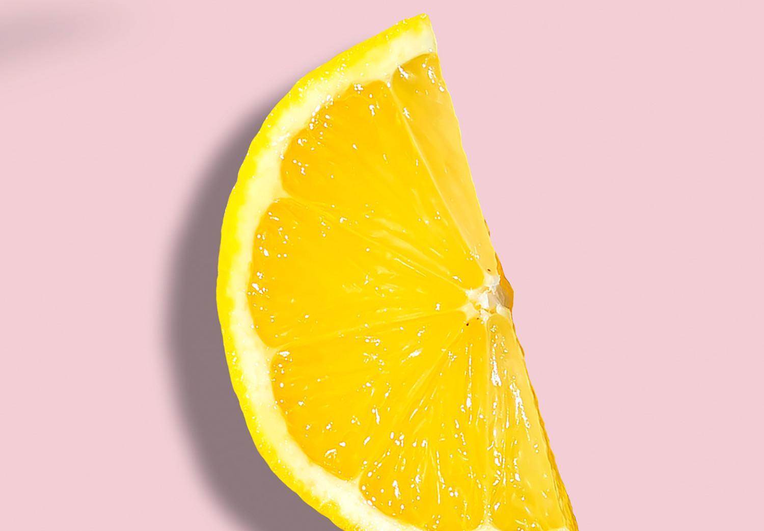 Poster Slice of Exoticism - lemon in various cross-sections on a pastel background