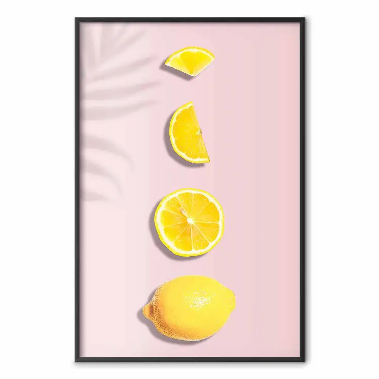 Slice of Exoticism - lemon in various cross-sections on a pastel background