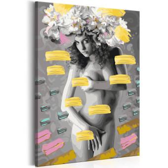 Paint by Number Kit Naked Woman With Flowers