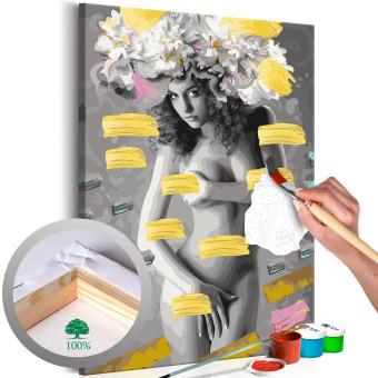 Paint by Number Kit Naked Woman With Flowers