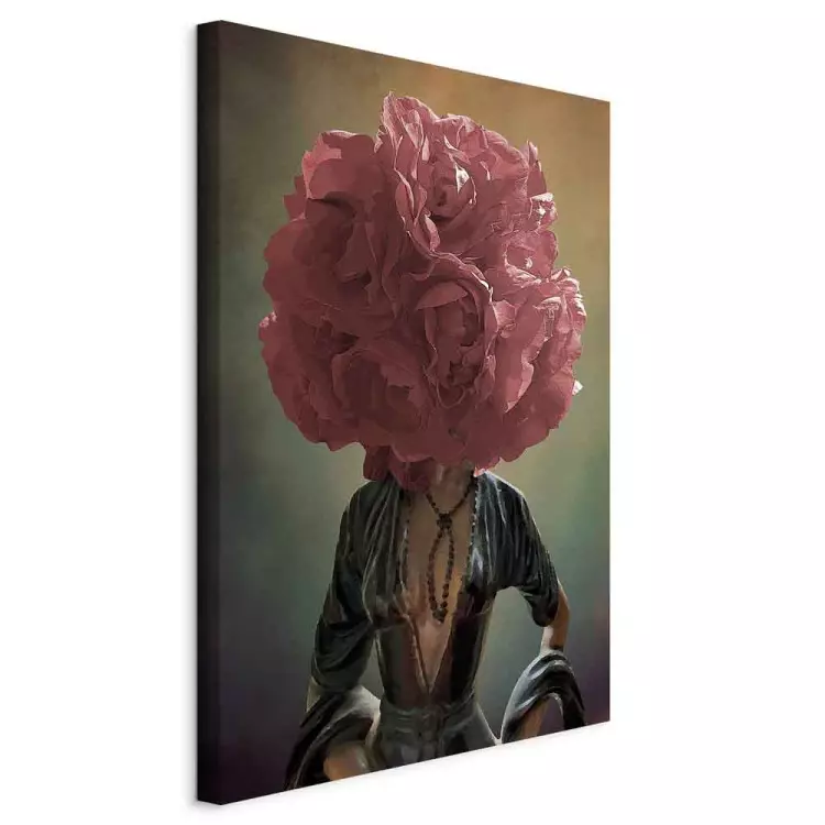 Floral Thoughts (1-part) vertical - abstraction with a botanical motif