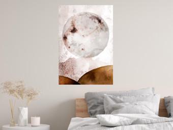 Poster Sunny Spots - abstract texture of white circle on light background
