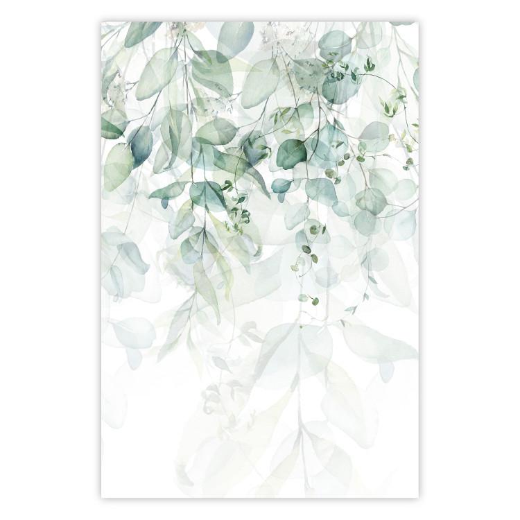 Gentle Touch of Nature - jungle leaves composition on white background