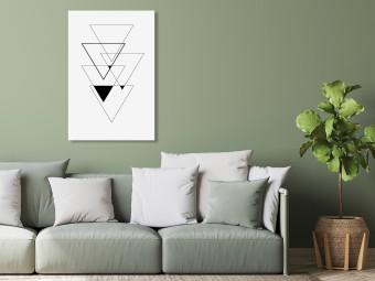 Canvas Five black triangles - a composition of overlapping figures