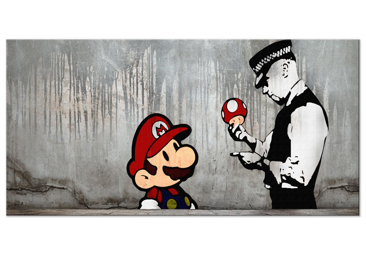 Large Canvas Mario Bros on Concrete II [Large Format]
