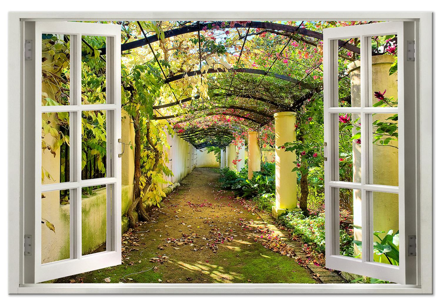 Large Canvas Window: View on Pergola [Large Format]
