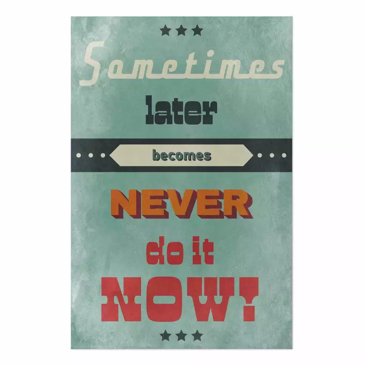 Poster Do It Now! - colorful composition with English text in retro style