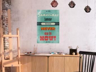 Poster Do It Now! - colorful composition with English text in retro style