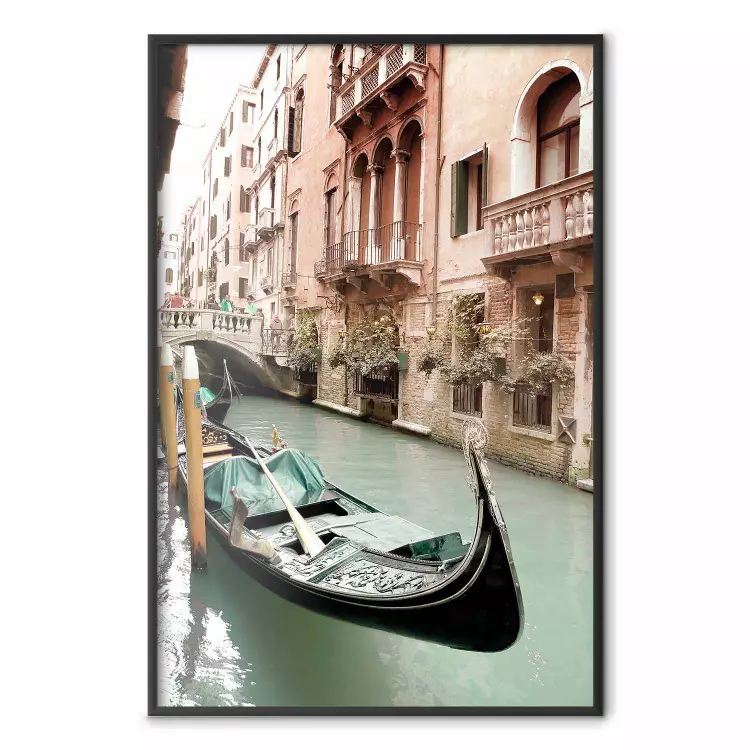 Venetian Memory - river and boats against urban architecture background