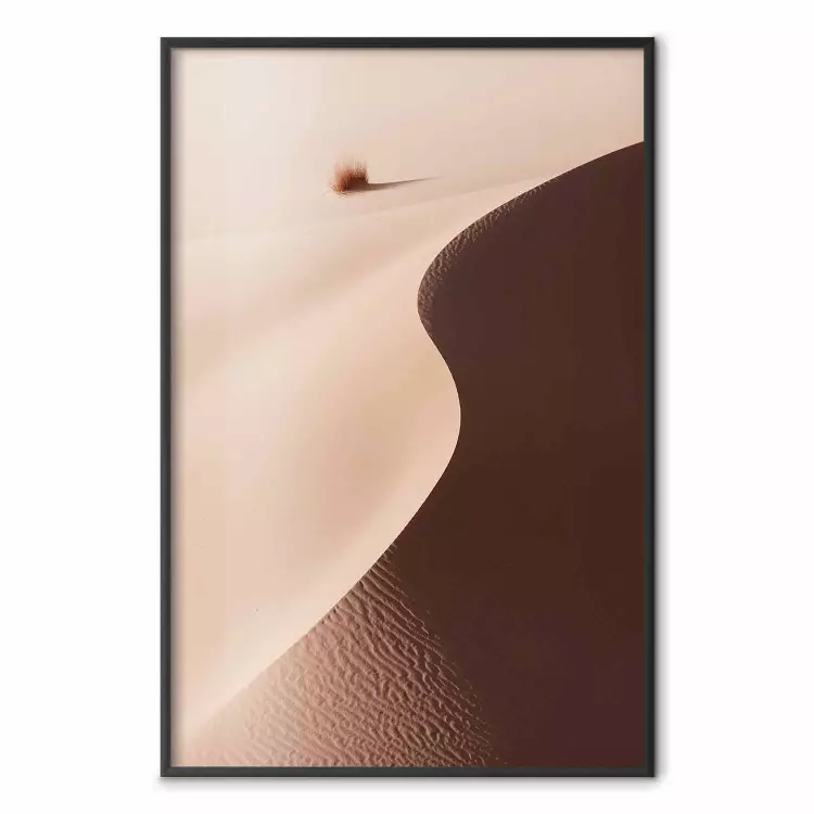 Serpentine - serene landscape of sand dunes in the desert against brown grass