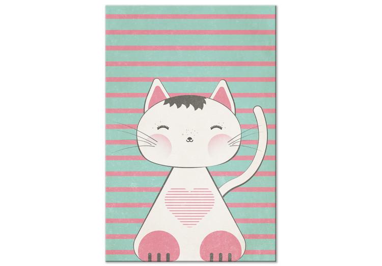 Canvas Print Striped Kitten (1 Part) Vertical