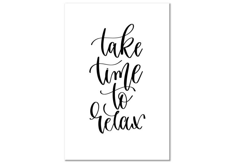 Canvas Print Take Time to Relax (1 Part) Vertical
