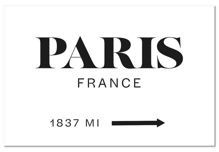 Parisian Chic (1-part) wide - black "Paris" inscription in English