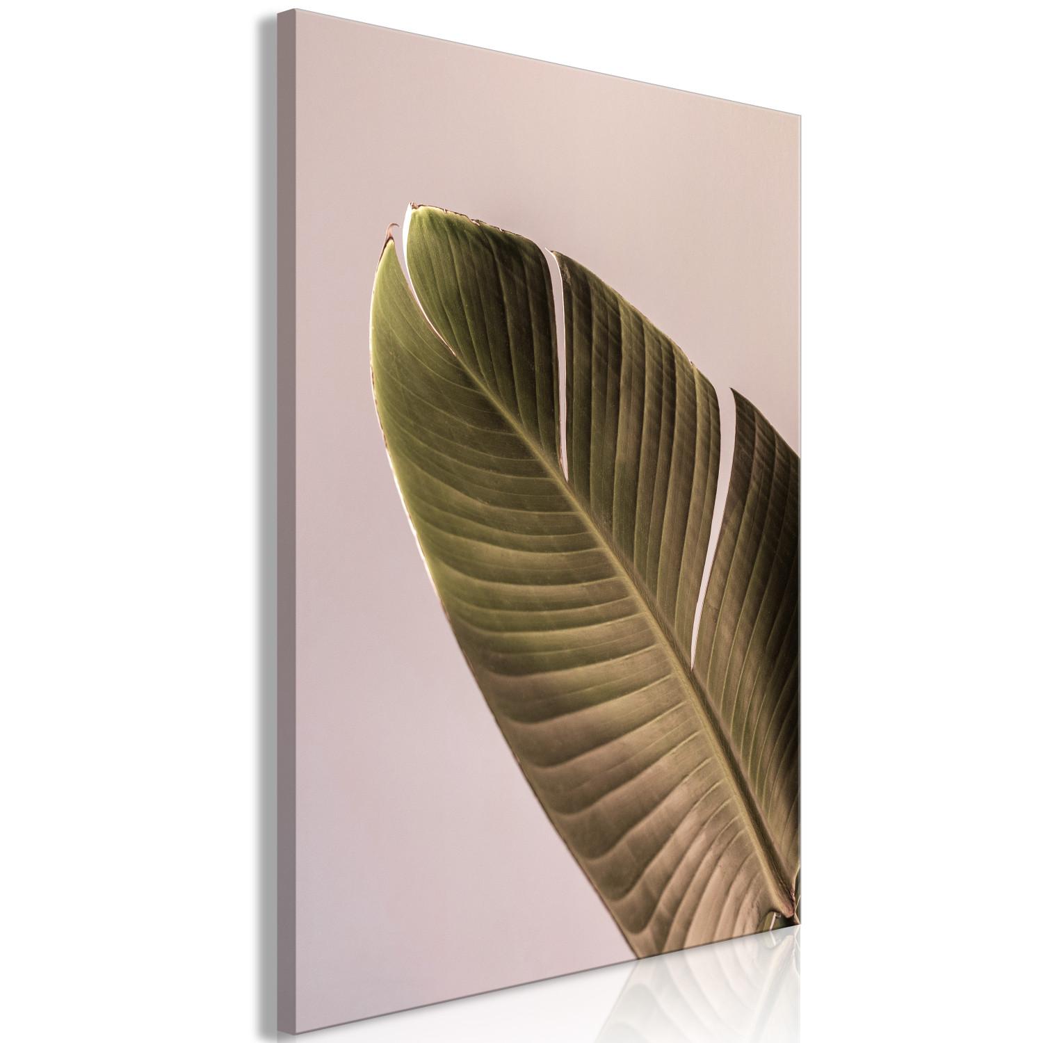 Canvas Banana Mood (1-part) vertical - exotic banana leaf