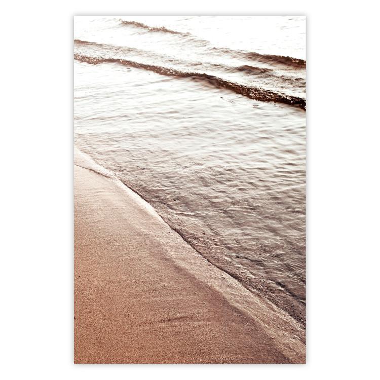 September Rhythm - beach and sea landscape with sepia waves