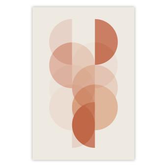 Poster Wheel Configuration - abstract orange semicircles on a light background