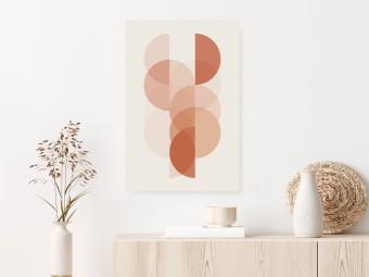 Poster Wheel Configuration - abstract orange semicircles on a light background