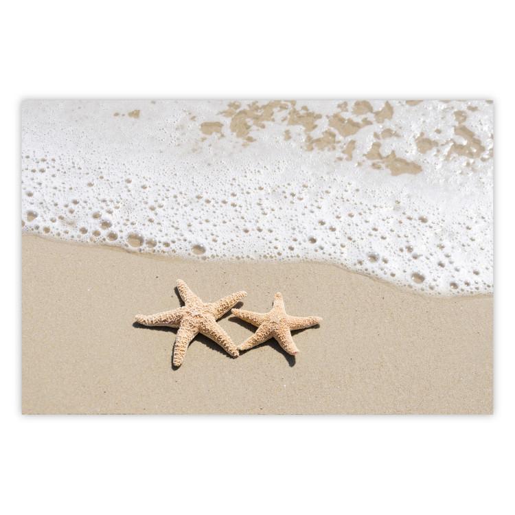 Vacation Souvenir - beach landscape with scattered stars on the sand