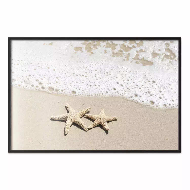 Vacation Souvenir - beach landscape with scattered stars on the sand