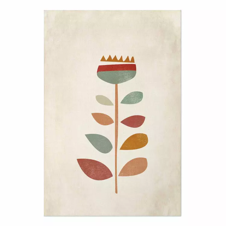 Poster Queen of Flowers - abstract plant created from colorful figures