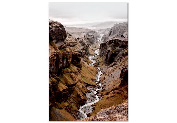 River of Time (1-piece) Vertical - river and mountain canyon landscape