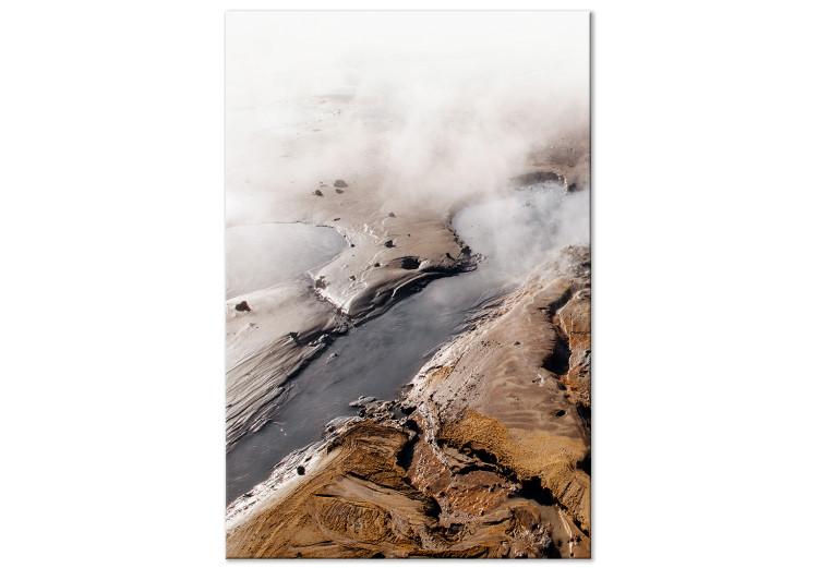 Hot Springs (1-piece) Vertical - landscape of misty terrain with water
