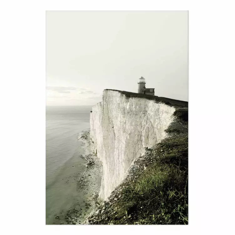 Gallery wall On the Edge - landscape of a gigantic cliff with a lighthouse on top