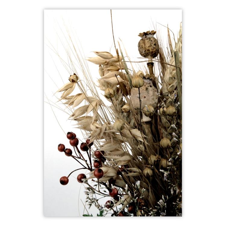 Golden Notebook - autumn plants on a white background in a boho motif